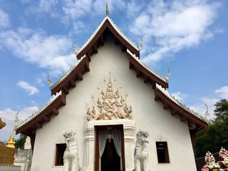 Naklejka premium The monastery of Phra That Chae Haeng temple in Nan province, northern of Thailand