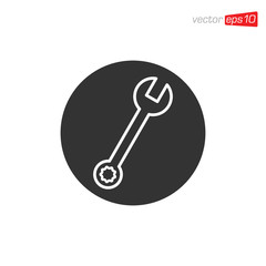 Tool Wrench Icon Design Vector