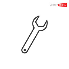 Tool Wrench Icon Design Vector