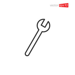 Tool Wrench Icon Design Vector