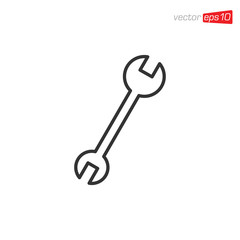Tool Wrench Icon Design Vector
