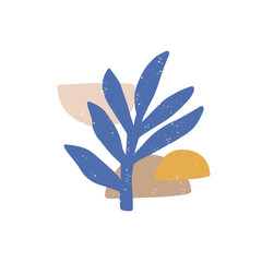 Trendy geometric figures print. Flat vector illustration. Abstract digital shapes.