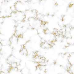 White marble with gold glitter abstract illustration background.