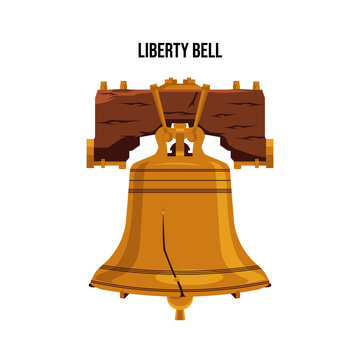The Liberty Bell as symbols of freedom and justice for National freedom day. Vector Illustration.