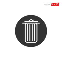 Trash Can Icon Design Vector