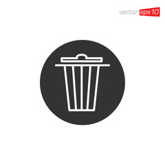 Trash Can Icon Design Vector