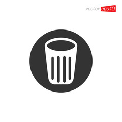 Trash Can Icon Design Vector