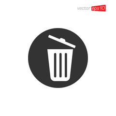 Trash Can Icon Design Vector
