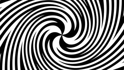 Vector - Black and white curved lines.Swirling radial pattern.