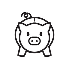 Piggy Bank Icon Vector
