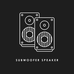  Subwoofer speaker line icon