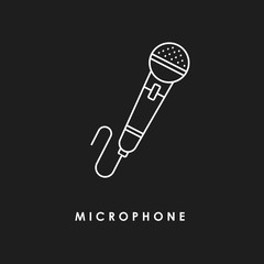  Microphone line outline icon
