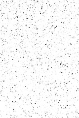 Chaotic black star bokeh on a isolated white background. falling blurry bokeh snow overlay, starry sky. black spots on white background, black drops and spots. abstraction.