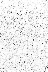 Chaotic black star bokeh on a isolated white background. falling blurry bokeh snow overlay, starry sky. black spots on white background, black drops and spots. abstraction.