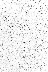 Chaotic black star bokeh on a isolated white background. falling blurry bokeh snow overlay, starry sky. black spots on white background, black drops and spots. abstraction.