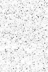 Chaotic black star bokeh on a isolated white background. falling blurry bokeh snow overlay, starry sky. black spots on white background, black drops and spots. abstraction.