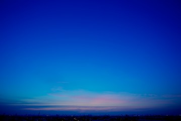 Twilight time after sunset in Bangkok