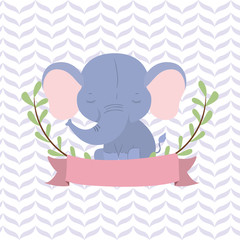Cute elephant cartoon vector design