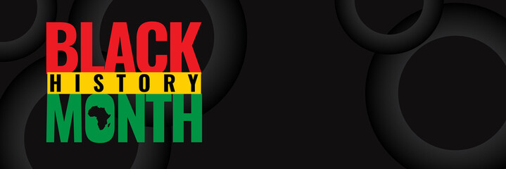 Black History Month vector template. Design for banner, greeting cards or print.