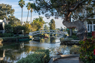 Fototapeta na wymiar Venice Beach Canals in Los Angeles, California