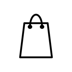 Shopping Bag Icon Vector Simple Design