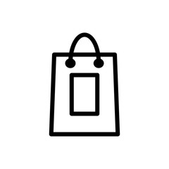 Shopping Bag Icon Vector Simple Design