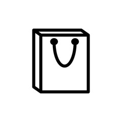 Shopping Bag Icon Vector Simple Design