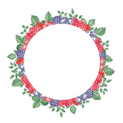 Wreath of forest berries