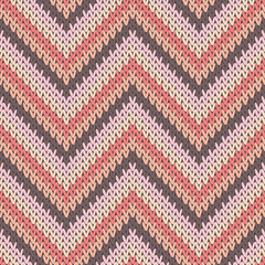 Trendy zigzag chevron stripes knitted texture 