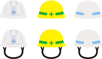 Construction helmet set