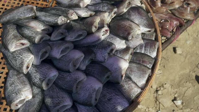 Dried fish for sale in Pai fresh market