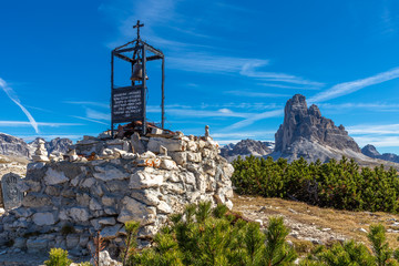 Kriegsdenkmal auf dem Monte Piana, Dolomiten