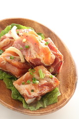 Homemade pork and onion marintaed for korean barbecue