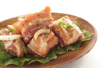Homemade pork and onion marintaed for korean barbecue