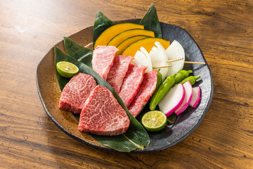 ブランド和牛で焼肉　Japanese style luxury grilled beef