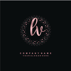 ,  Beauty vector initial logo, handwriting logo of initial signature, wedding, fashion, jewerly, boutique, floral and botanical with creative template for any company or business