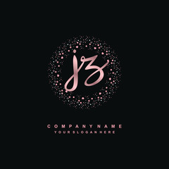 JZ Beauty vector initial logo, handwriting logo of initial signature, wedding, fashion, jewerly, boutique, floral and botanical with creative template for any company or business