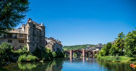 Fototapeta premium Espalion, Aveyron, Occitanie, France.