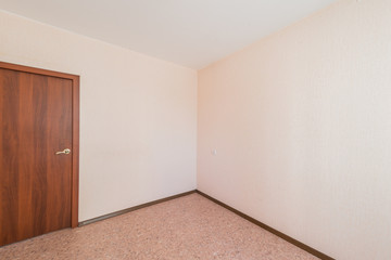 Russia, Omsk- August 05, 2019: interior room apartment. bright empty room without furniture