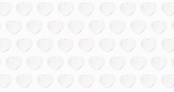 Motion seamless pattern. Silver heart background