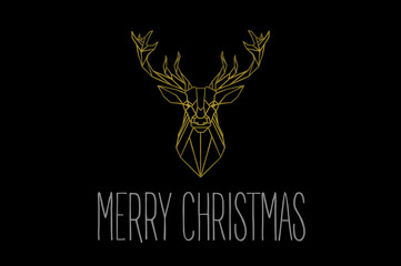 Christmas cards with reindeer and stars with grey and red background and message merry christmas and a happy new year 2020