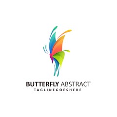 Abstract Butterfly Illustration Vector Template