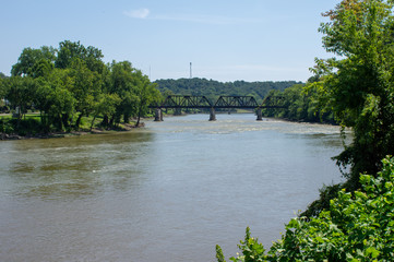 Railroad Bridge over River