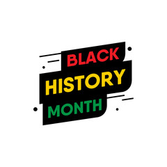 Black History Month vector template. Design for banner, greeting cards or print.
