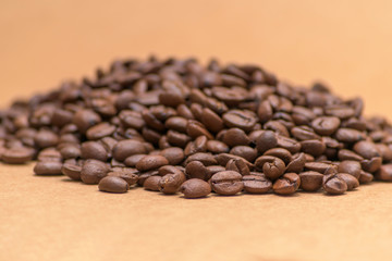 Roasted coffee beans background