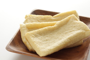 Chinese food ingredient, deep fried Tofu Aburaage