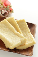 Chinese food ingredient, deep fried Tofu Aburaage