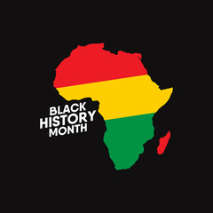 Black History Month vector template. Design for banner, greeting cards or print.