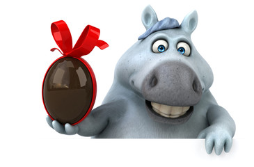 Naklejka premium Fun horse - 3D Illustration