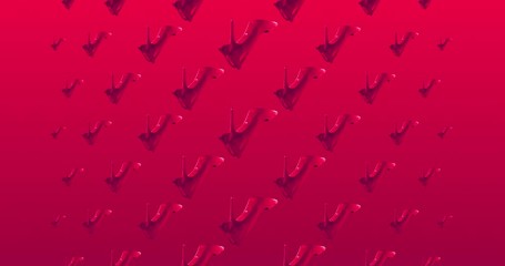 Motion seamless pattern Lady red shoes background - Powered by Adobe